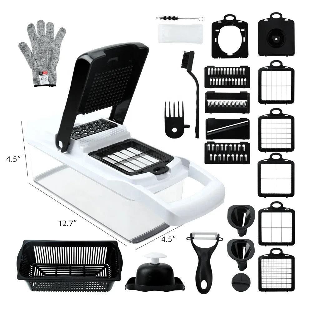 Manual spiral multifunctional vegetable shredder, Basket vegetable  TM MyGUL.co.uk