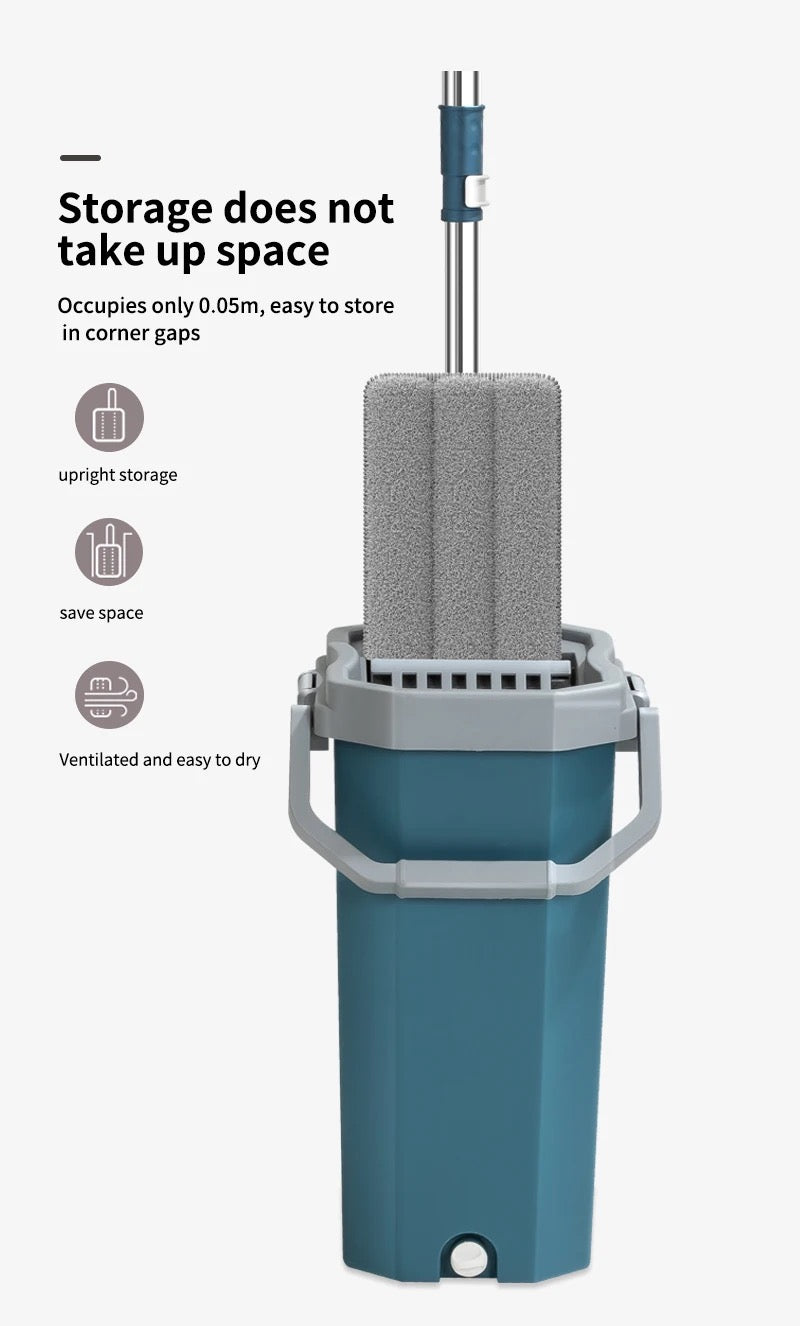 Microfiber flat mop with bucket TM MyGUL.co.uk