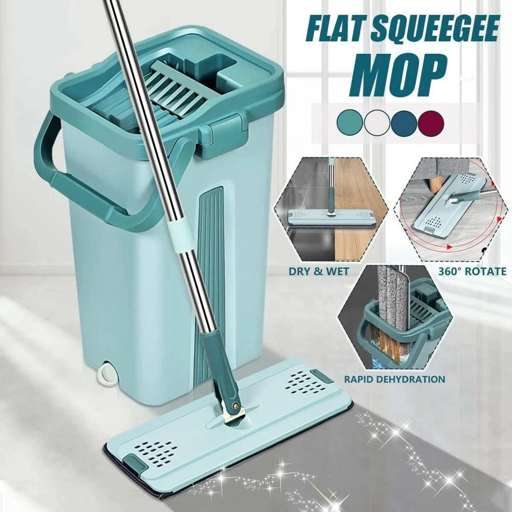 Microfiber flat mop with bucket TM MyGUL.co.uk