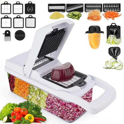 Manual spiral multifunctional vegetable shredder, Basket vegetable  TM MyGUL.co.uk