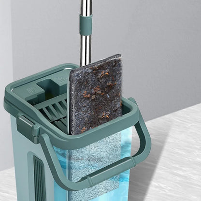 Microfiber flat mop with bucket TM MyGUL.co.uk