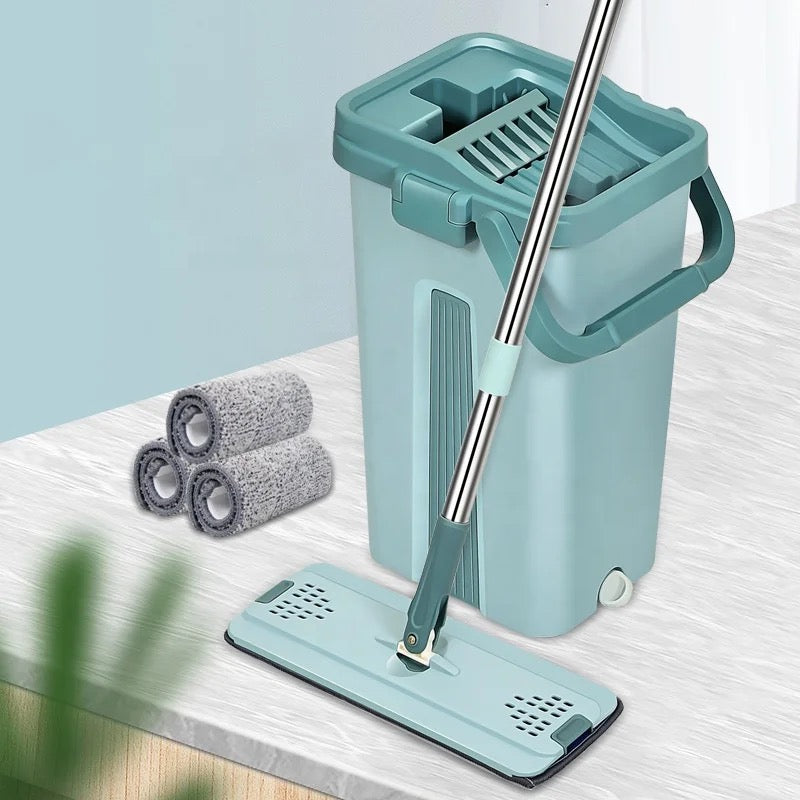 Microfiber flat mop with bucket TM MyGUL.co.uk