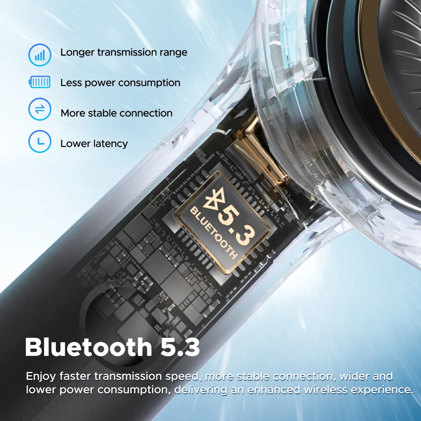 SoundPEATS Air4 Lite Bluetooth 5.3 Wireless Earphone Hi-Res Audio AI call Noise Reduction Eearbuds Support Multipoint Connection