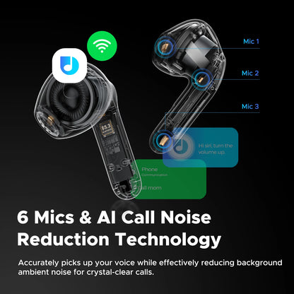 SoundPEATS Air4 Lite Bluetooth 5.3 Wireless Earphone Hi-Res Audio AI call Noise Reduction Eearbuds Support Multipoint Connection