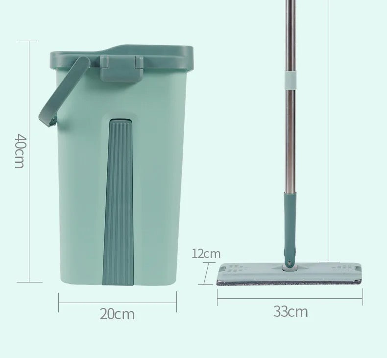 Microfiber flat mop with bucket TM MyGUL.co.uk