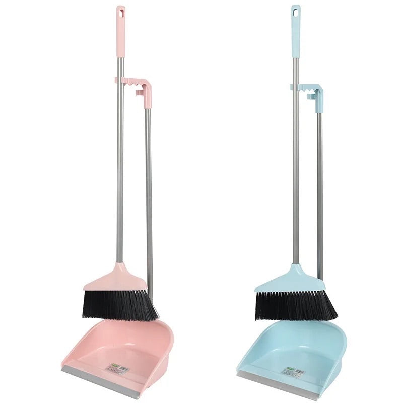 Scoop and Floor Brush Kitchen Handle Bristle Dustpan Foldable Floor