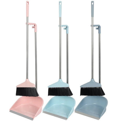 Scoop and Floor Brush Kitchen Handle Bristle Dustpan Foldable Floor