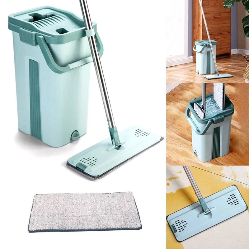 Microfiber flat mop with bucket TM MyGUL.co.uk