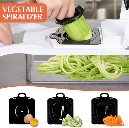 Manual spiral multifunctional vegetable shredder, Basket vegetable  TM MyGUL.co.uk