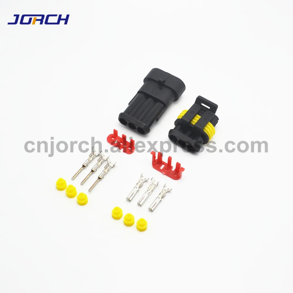 1 set 1/2/3/4/5/6 Pin Way AMP Tyco Super Sealed Automotive Wire Connector Electrical Plug Terminals for Cars