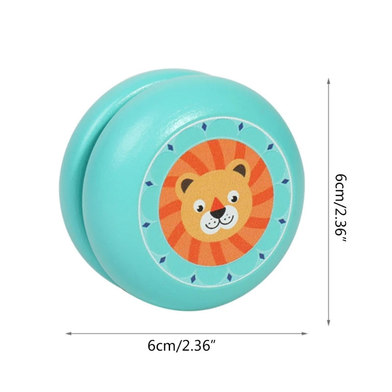 Cute Animal Print Wooden Yoyo Toys Ladybug Toy Kids Yo-Yo Creative Cartoon Unicorn Yo Yo Toys for Children 6cm Wooden Yo Yo Ball