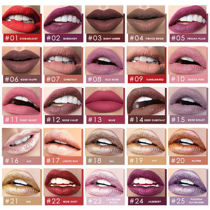 FOCALLURE Waterproof Matte Liquid Lipstick Long-lasting Lip Tint Nude Lipgloss Shimmer Lipglosses Beauty Makeup Women Cosmetics