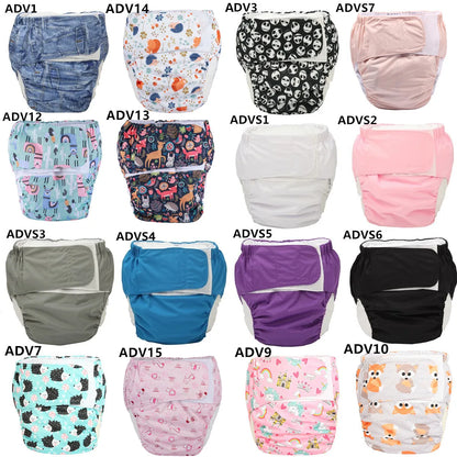 [Sigzagor]XL Adult Cloth Diaper Nappy Urinary Incontinence Pocket Reusable Hook Loop ABDL Age Play 68 to 128 cm 26.7in to 50.4in