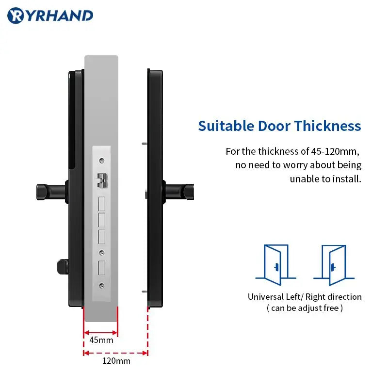 TTlock Waterproof Bluetooth Wifi Fingerprint Smart Lock Electronic Intelligent Biometric Code Digital Door Lock