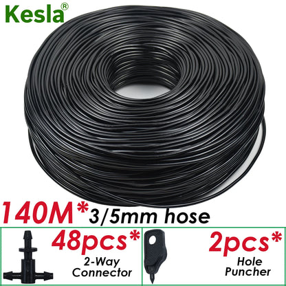 KESLA 5-140m Garden Watering 3/5mm Hose Irrigation Pipe 1/8'' Tubing Greenhouse Bonsai Plant Flower Drip Arrow Dripper Sprinkler