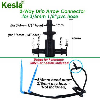 KESLA 5-140m Garden Watering 3/5mm Hose Irrigation Pipe 1/8'' Tubing Greenhouse Bonsai Plant Flower Drip Arrow Dripper Sprinkler