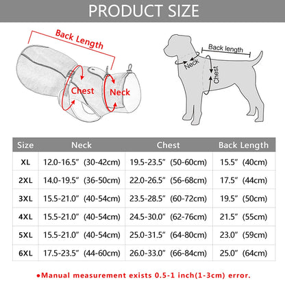 Clothes For Large Dogs Waterproof Big Dog Vest Jacket Winter Reflective Pet Clothes Coat For Medium Large Dogs German Shepherd