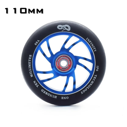 [100mm 110mm 120mm] Replacement Push/Kick/Stunt Scooter Wheels with Bearings & Bushings Scooter Parts Accessories 2pcs/set