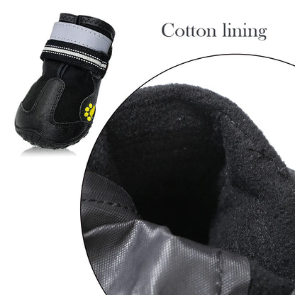 Reflective Dog Shoes Socks Winter Dog Boots Footwear Rain Wear Non-Slip Anti Skid Pet Shoes for Medium Large Dogs Pitbull