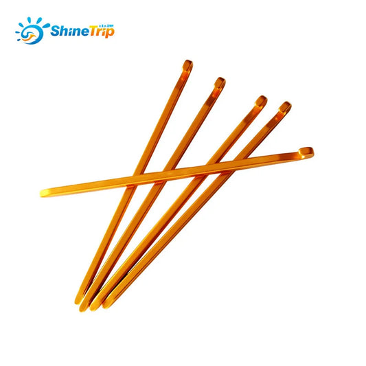 10pcs Shinetrip 7001 Aviation Aluminum Alloy Tent Pegs Ultralight Square Nail Camping Garden Stakes Hook 16cm