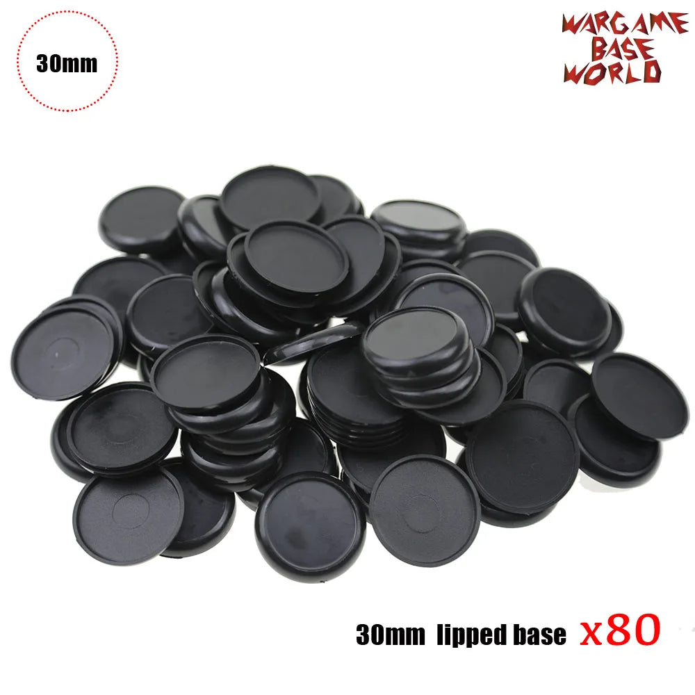 30mm Plastic lipped bases table games model bases 30mm lipped round bases