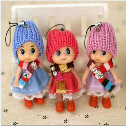 6pcs hot sale 8cm Kids Toys Soft Interactive Baby Dolls Toy Mini Doll For boys and  Girls