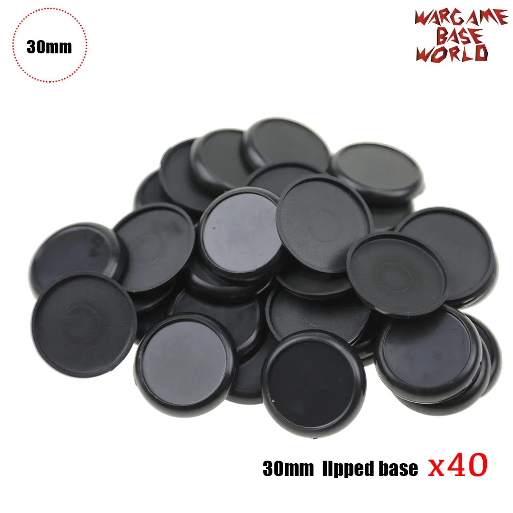 30mm Plastic lipped bases table games model bases 30mm lipped round bases