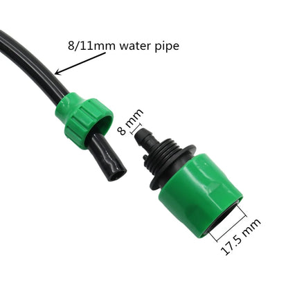 Garden Irrigation hose Gardening watering hose 8/11 mm flexible water pipe 5m/10m/20m 3/8" pipe with Quick Connector