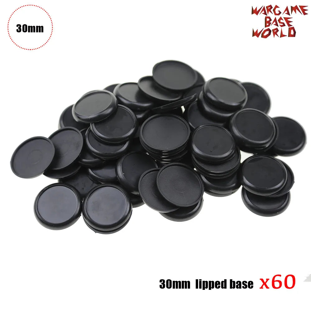 30mm Plastic lipped bases table games model bases 30mm lipped round bases