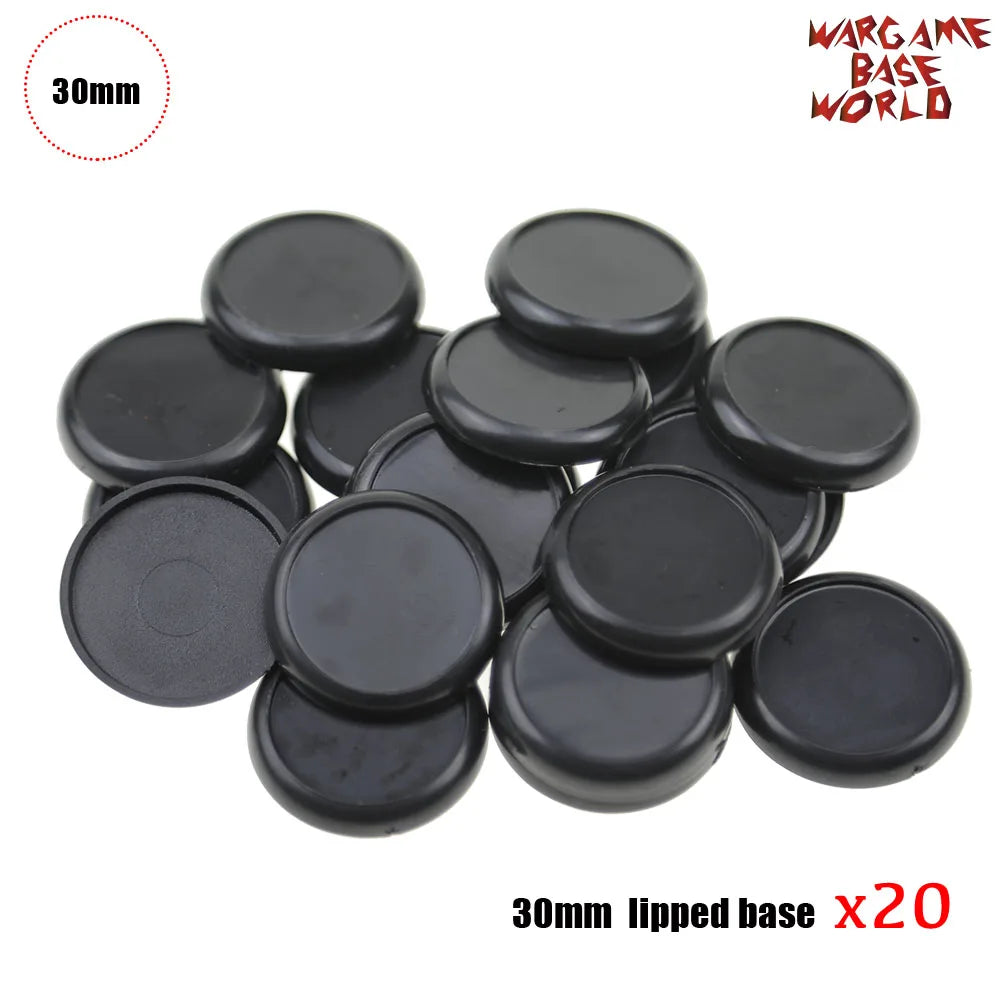 30mm Plastic lipped bases table games model bases 30mm lipped round bases