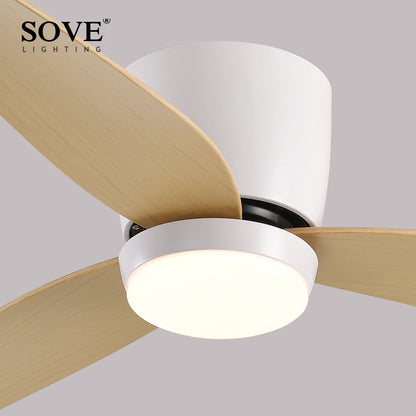 SOVE Modern Led Ceiling Fans With Lights Ceiling Light Fan Lamp Ceiling Fan With Remote Control Decorative BedroomHome 220v