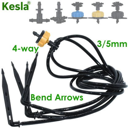 KESLA 5-140m Garden Watering 3/5mm Hose Irrigation Pipe 1/8'' Tubing Greenhouse Bonsai Plant Flower Drip Arrow Dripper Sprinkler