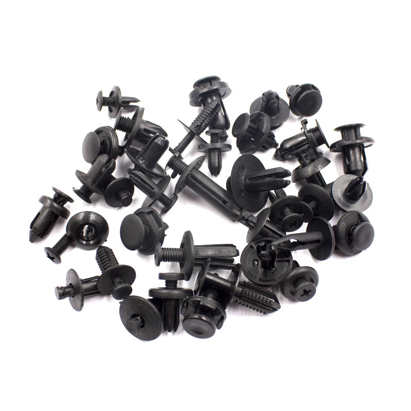 New Mixed Auto Bumper Wheel Eyebrow Fender Plastic Fastener Screw Rivet For All Cars Clip Set