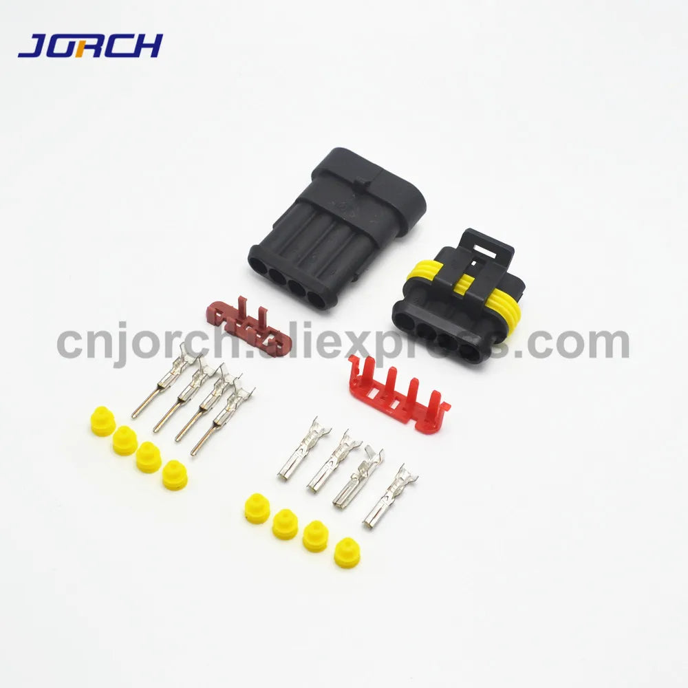 1 set 1/2/3/4/5/6 Pin Way AMP Tyco Super Sealed Automotive Wire Connector Electrical Plug Terminals for Cars