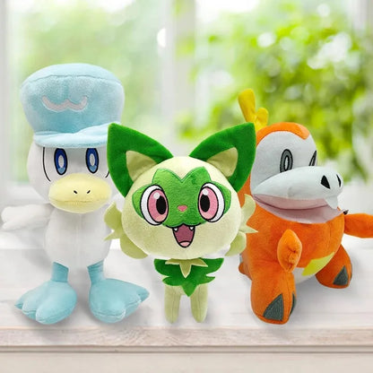 New Pokemon Plush Sprigatito Quaxly Fuecoco Meowscarada Peluche Doll Koraidon Miraidon Kawaii Stuffed Toy Cartoon Gift For Kids