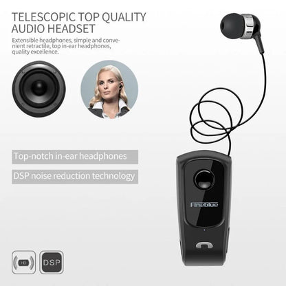 Fineblue F920 Wireless Earphone In Lotus Bluetooth 5.0 Headset Handsfree Headphone Collar Clip Handsfree Single Ear Vibration