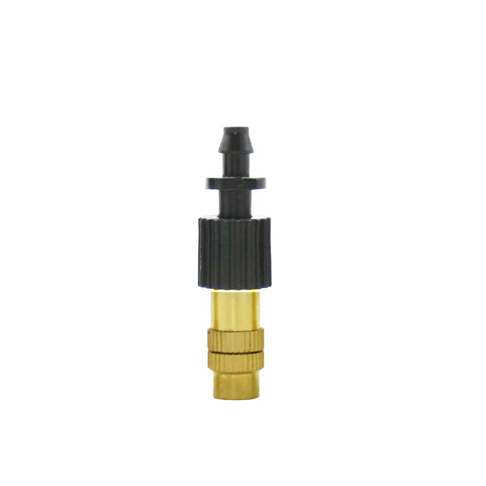 15-250Pcs Micro Drip Irrigation Misting Brass Nozzle Garden Spray Cooling Parts Copper Sprinkler with Thread Barb Tee Connector