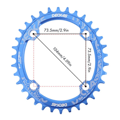 Deckas Oval Chainring 104BCD for Shimano MTB Bike Bicycle Chain Ring 32t 34 36 38 42 46 48 50 52T Ultralight Chainwheel 104 Bcd