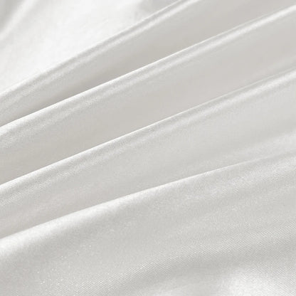 Satin Sheets Hotel Luxury Silky 1pcs King Queen Size Luxury Bedspread Soft Solid Color Flat Sheet Polyester Bed Sheet