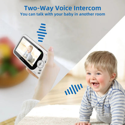 4.3 Inch Wireless Video Baby Monitor With Remote Pan Tilt Camera Two Way Intercom Auto Night Vision Kids Security Surveillance