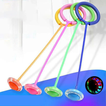 Flash Jumping Foot Force Ball Kids Outdoor Fun Sports Toy LED Children Jumping Force Reaction Training Ball Child-parent Games