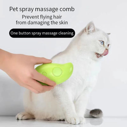 Dog Grooming Comb with Electric Spray Water Spray Kitten Pet Bath Brush Grooming Supplies Soft Silicone Depilation Brush