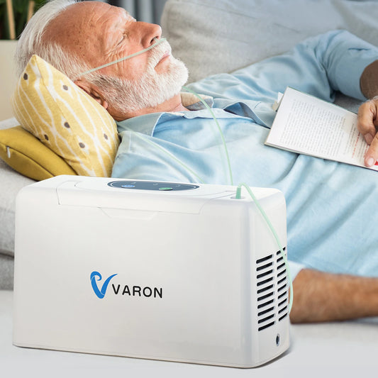 VARON Con-centrateur continu portable 3 L - Machine à 33 %, léger (③-lite) - Utilisation à domicile/conduite/randonnée, fauteuil roulant - Stock US/EU