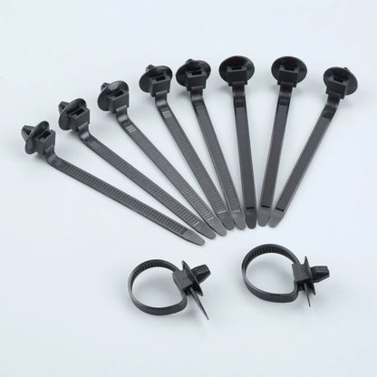 50Pcs Car Nylon Tie Wrap Cable Fixed Fasteners Clips Black Car Cable Fastening Zip Strap for All Cars 92mmx5mm Auto Fastener