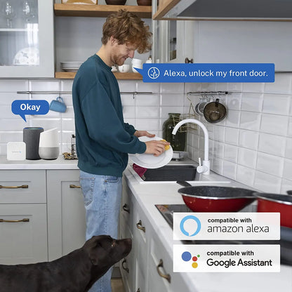 TTLOCK APP G2/G3 WiFi Gateway Hub for Smart Door Lock Unlock Bluetooth to Wi-Fi Converter Voice Control Works with Alexa Home