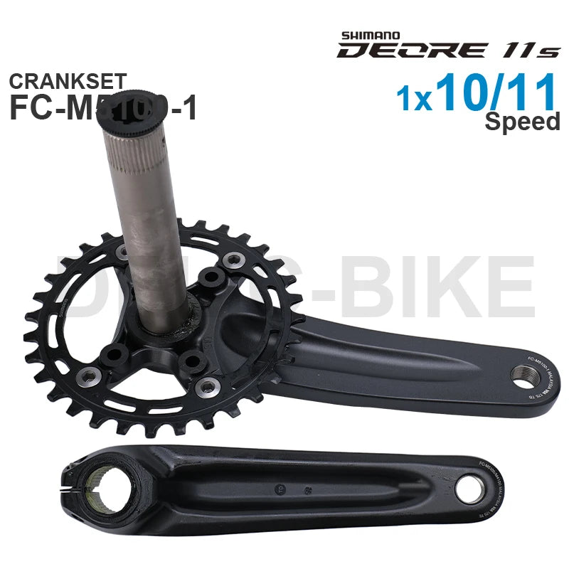 SHIMANO DEORE FC-M5100 MTB bike crank delivers precise and reliable shifting for 1x10 or 1x11 2x11-speed drivetrains  Original