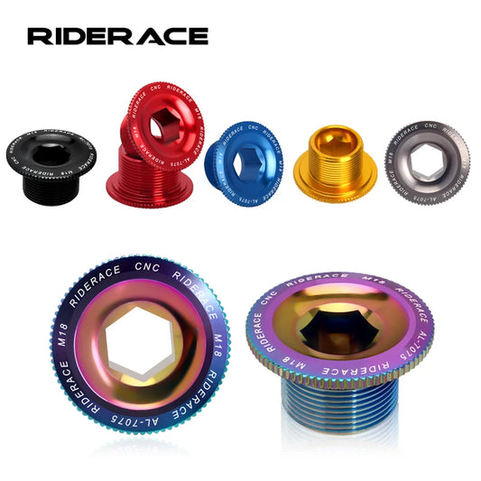 Bicycle Crank Arm Fixing Bolt Crankset Nut Aluminum Alloy MTB Bike Crank Cover Screw Cap M18 M20 Bolt For Shimano Crank Bolt Cap