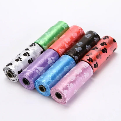 Pet Poop Bags Disposable Dog Waste Bags 10 Rolls150pcs Degradable Printed Pet Garbage Bag Dog Cat Clean Up Refill Garbage Bag