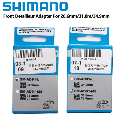 SHIMANO SM AD91 MS AD91 L Umwerfer Umwerfer Band Adapter Rennrad 28,6mm 31,8mm 34,9mm Original