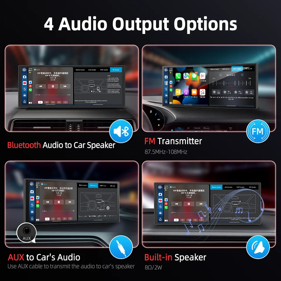 Imagebon M70 11.4" 4G Android 14 8+128G Dashcam 8 Core Wireless CarPlay & Android Auto Split Screen Remote Monitoring Car DVR